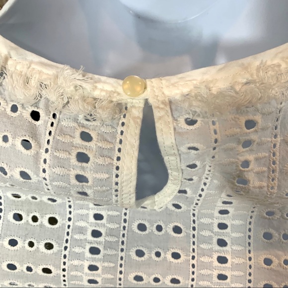 🆕 J Crew Eyelet Striped Short Sleeve Top - Picture 5 of 6